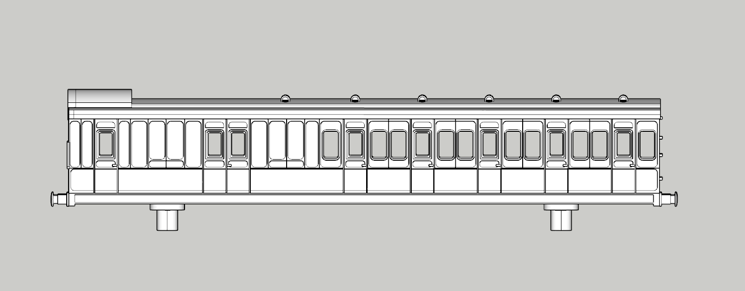 (image for) (N) SECR Birdcage 50ft 5 cmpt Brake Third - d147
